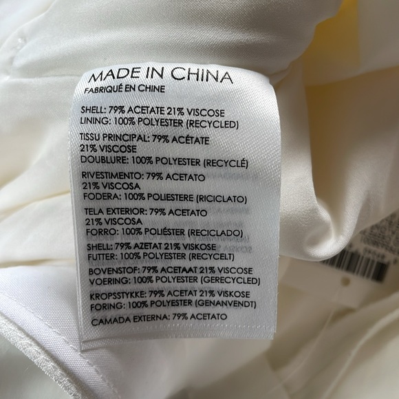 NWT CLUB MONACO Cream Tuxedo Pants Pintuck Pleat Lined size 6 - Picture 8 of 8